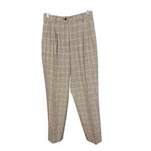 Vintage Pendleton Womens Size 4P 100%‎ Virgin Wool Glen Plaid Pleated Trousers